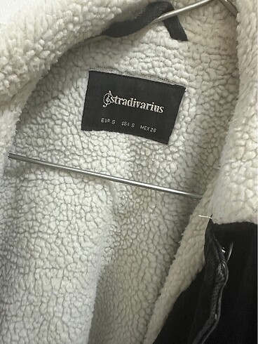 Stradivarius Kürklü Kot Ceket / Siyah Kot Ceket