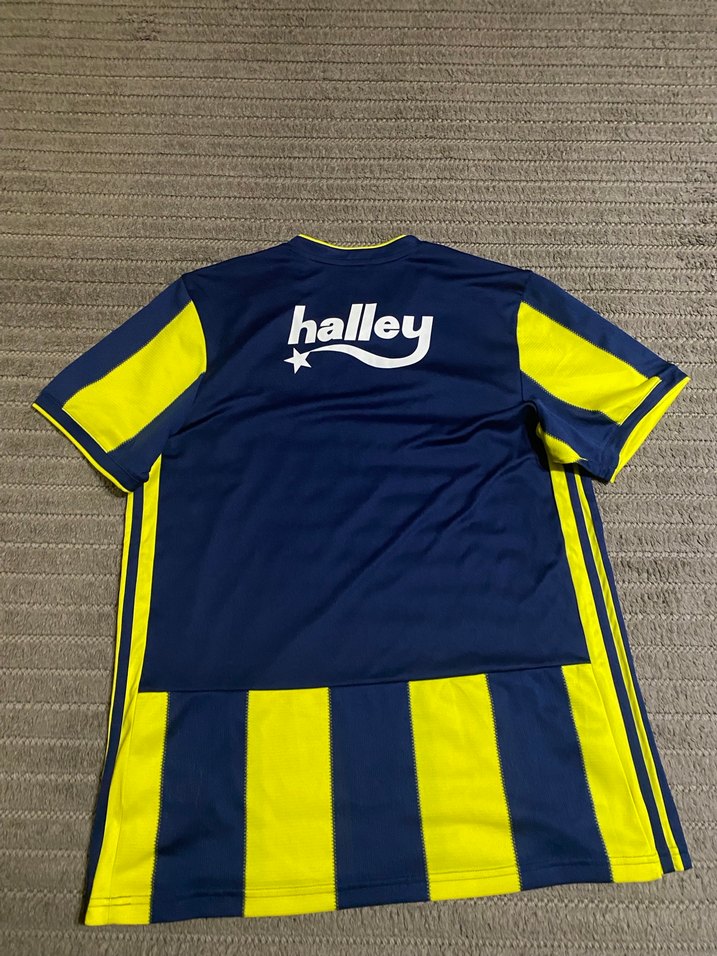 Erkek Sarı-Lacivert Çizgili Spor Forma - Görsel 4