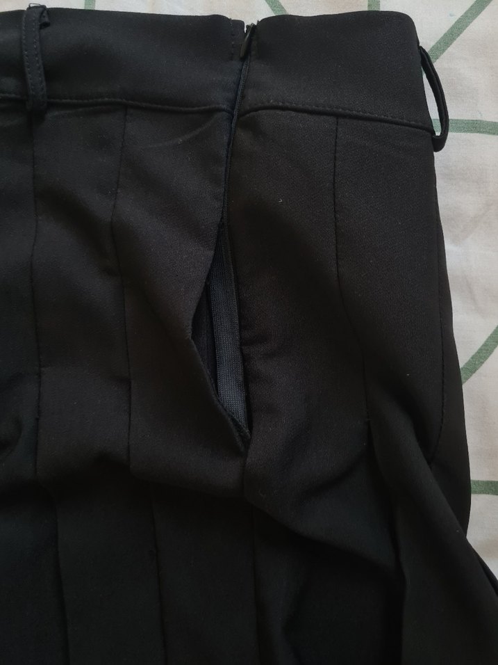 Carpe marka Siyah Pilili Midi Kadın Etek - Görsel 2