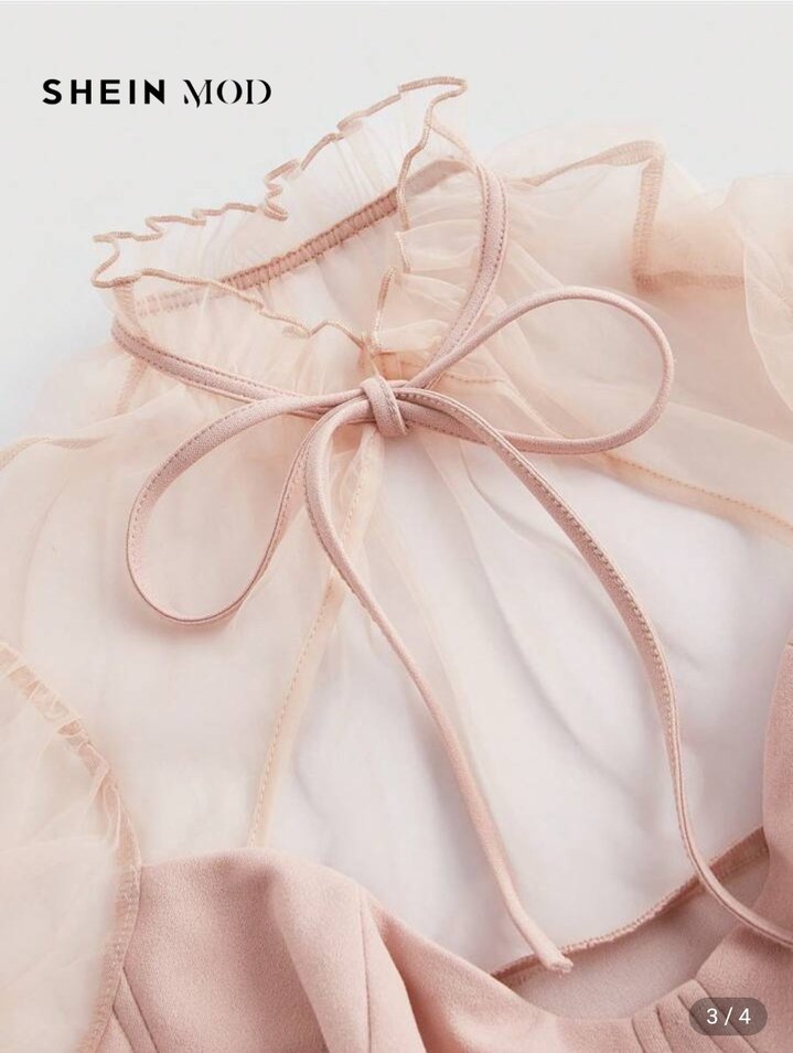 Pembe Straplez Mini Elbise Dantel Detaylı - Görsel 3