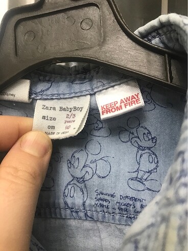 24-36 Ay Beden mavi Renk Zara denim kot gömlek