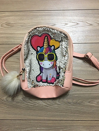 Işıklı unicorn çocuk çantası