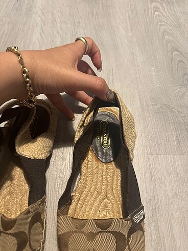 35 Beden kahverengi Renk Coach Sandalet