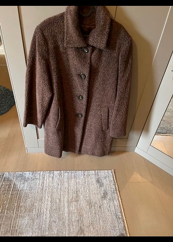 Düğmeli Kahverengi Midi Kadın Kaban-marka temsili - Görsel 3