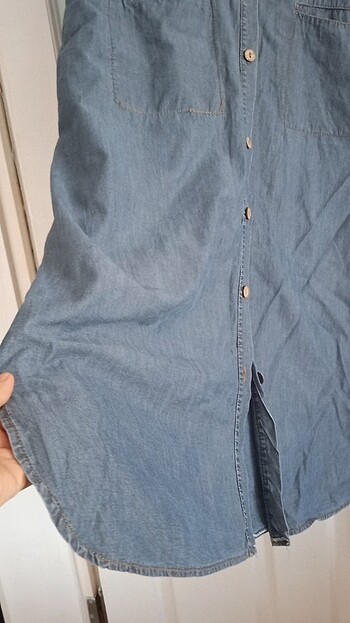 İnce kot gömlek  - Görsel 5