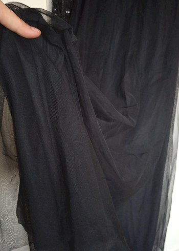 Diger Siyah Payetli Uzun Kollu Gece Elbisesi - Görsel 6