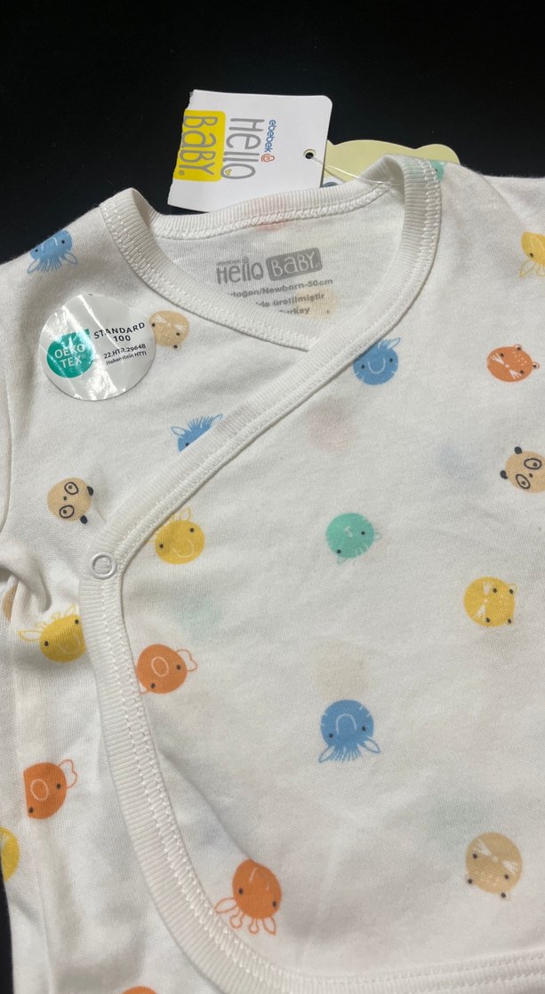 Beyaz Baskılı Bebek İç Zıbını - Görsel 2