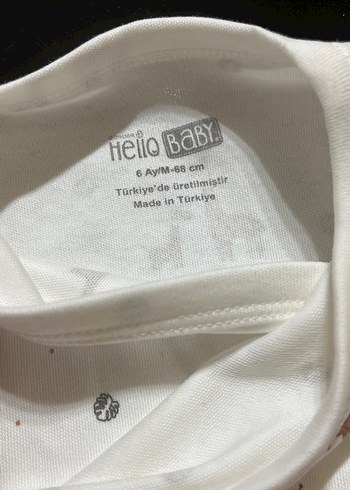 Beyaz Baskılı Düğmeli Pamuklu Bebek Hırkası - Görsel 2