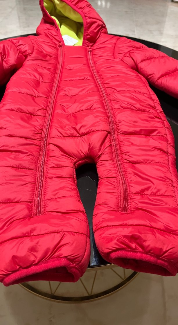 Kırmızı Fermuarlı Bebek Kış Tulumu - Görsel 2