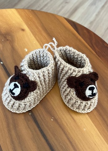 17 Beden kahverengi Renk Kız Çocuk Örgü Bohem Ayakkabı 10 cm 3 -6 ay uygundur