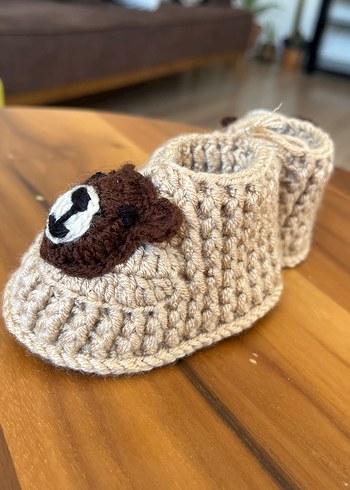 17 Beden Kız Çocuk Örgü Bohem Ayakkabı 10 cm 3 -6 ay uygundur