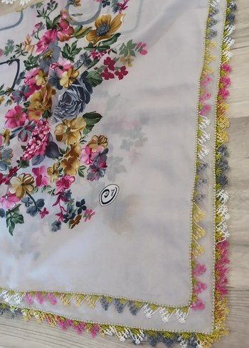 Bohem Çok Renkli Dantel Kenarlı Kadın Fular - Görsel 16