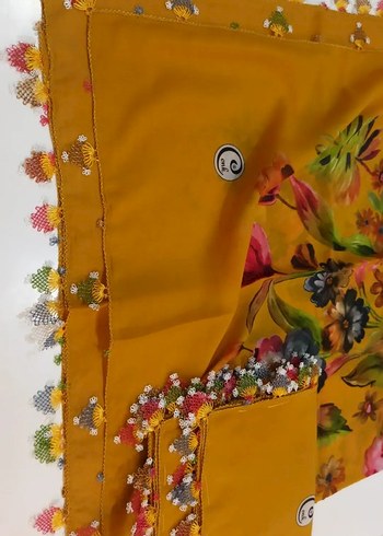 Boncuk Detaylı Çok Renkli Bohem Kadın Fuları - Görsel 9