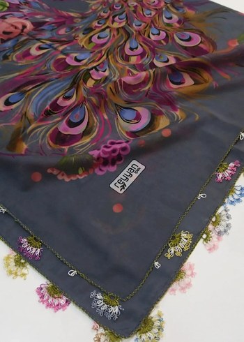 Boncuk Detaylı Çok Renkli Bohem Kadın Fuları - Görsel 3