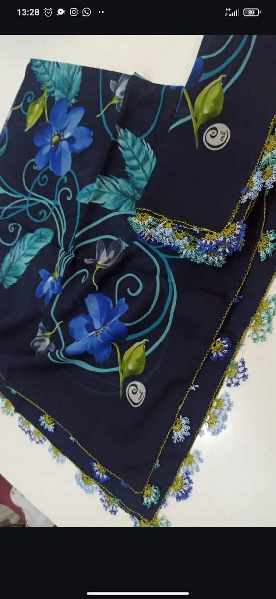 Boncuk Detaylı Çok Renkli Bohem Kadın Fuları - Görsel 4