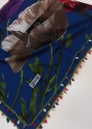 Boncuk Detaylı Çok Renkli Bohem Kadın Fuları - Görsel 2