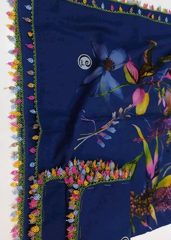 Boncuk Detaylı Çok Renkli Bohem Kadın Fuları - Görsel 3