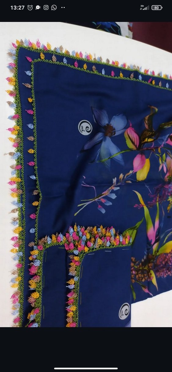 Boncuk Detaylı Çok Renkli Bohem Kadın Fuları - Görsel 3