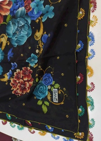 Boncuklu Çok Renkli Bohem Kadın Fuları - Görsel 4