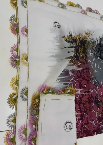 Boncuklu Çok Renkli Bohem Kadın Fuları - Görsel 6