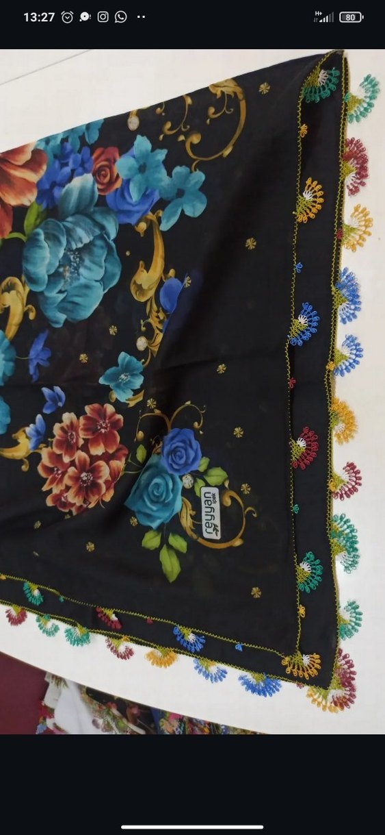 Boncuklu Çok Renkli Bohem Kadın Fuları - Görsel 4