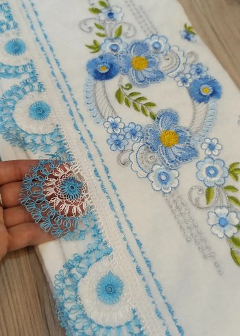 Nakışlı Pastel Renkli Havlu Seti - Görsel 12