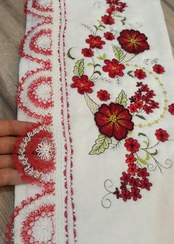 Nakışlı Pastel Renkli Havlu Seti - Görsel 7