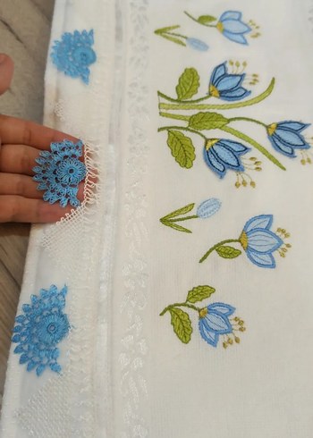 Nakışlı Pastel Renkli Havlu Seti - Görsel 4