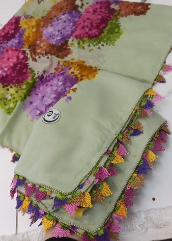 Boncuk İşlemeli Bohem Kadın Şal - Görsel 16