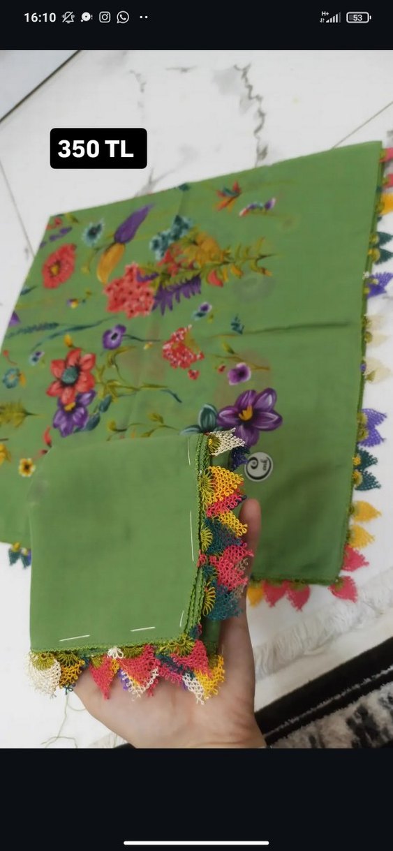 Boncuk İşlemeli Bohem Kadın Şal - Görsel 5