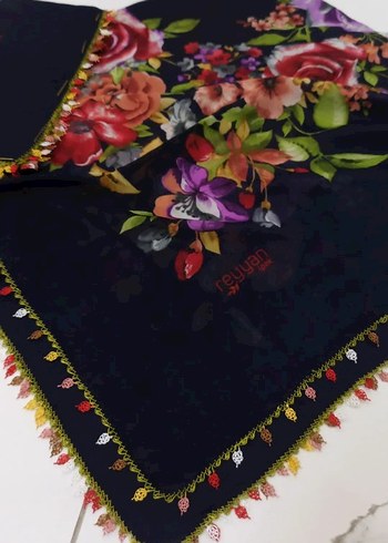 Bohem Tarzı Kahverengi Kadın Şal - Görsel 3