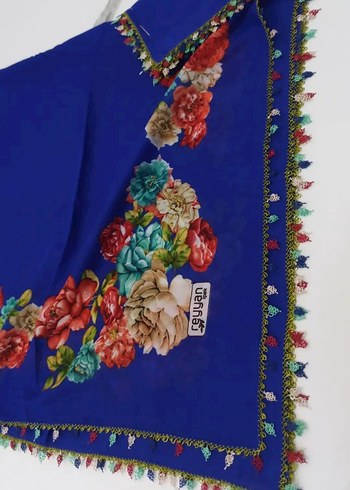 Bohem Tarzı Kahverengi Kadın Şal - Görsel 2