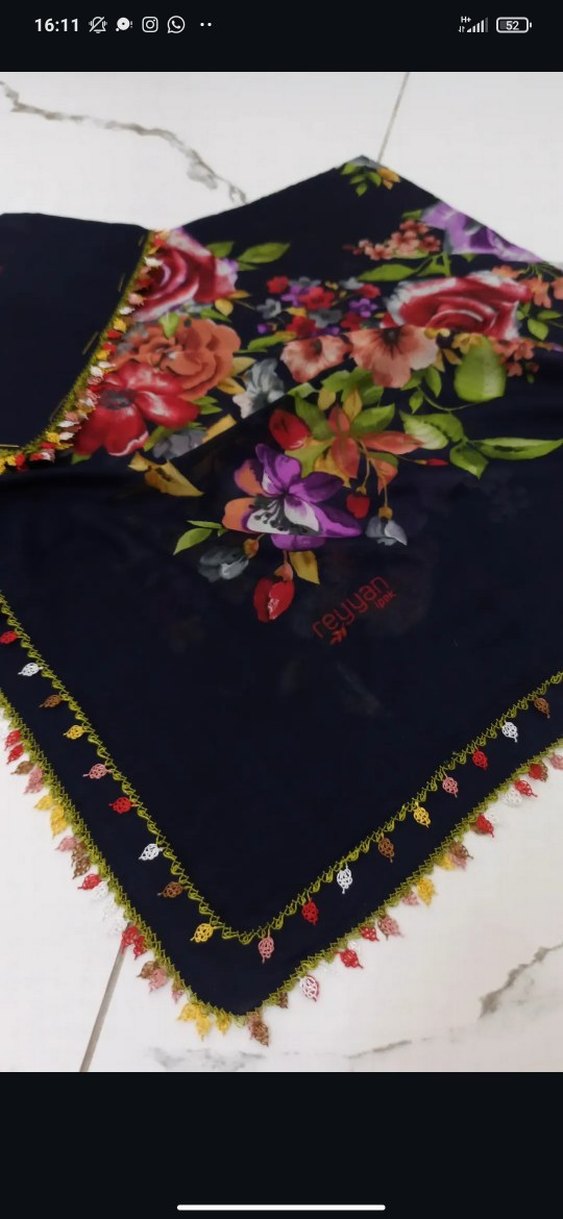 Bohem Tarzı Kahverengi Kadın Şal - Görsel 3