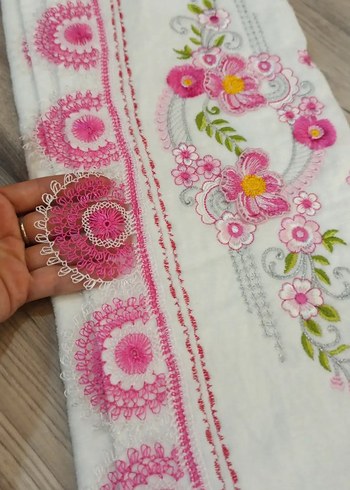 Sarı Nakışlı Bohem Havlu - Görsel 17