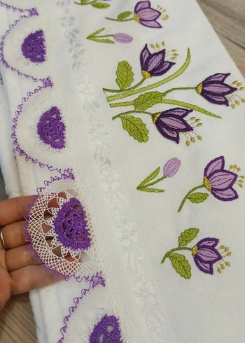 Sarı Nakışlı Bohem Havlu - Görsel 3