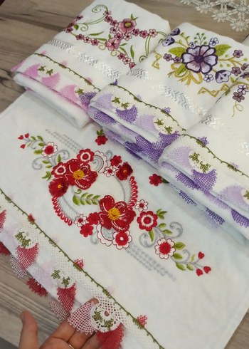 Sarı Nakışlı Bohem Havlu - Görsel 4