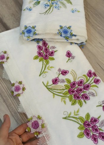 Sarı Nakışlı Bohem Havlu - Görsel 11