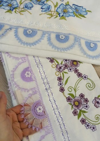 Sarı Nakışlı Bohem Havlu - Görsel 6