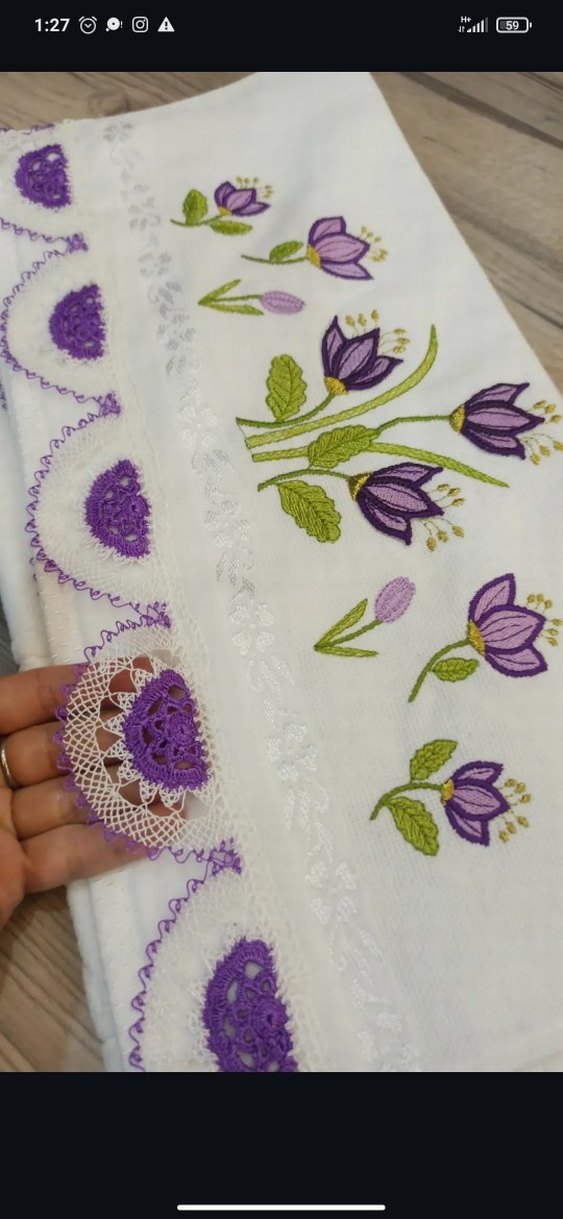 Sarı Nakışlı Bohem Havlu - Görsel 3