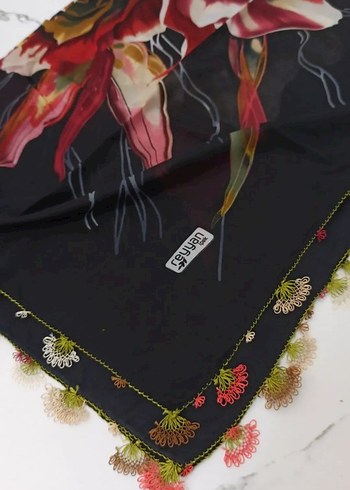 Boncuk İşlemeli Bohem Kadın Şal - Görsel 6