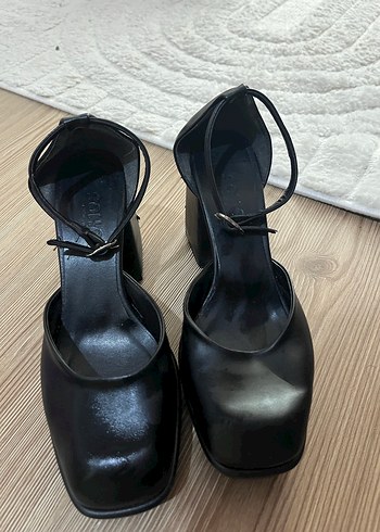 Tokalı Siyah Kadın Platform Topuklu Ayakkabı - Görsel 2