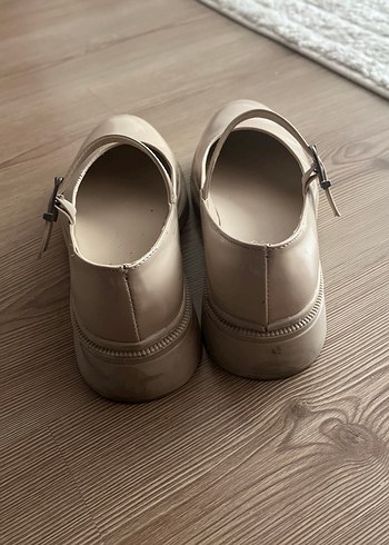 Bej Platform Topuklu Tokalı Kadın Babet - Görsel 4