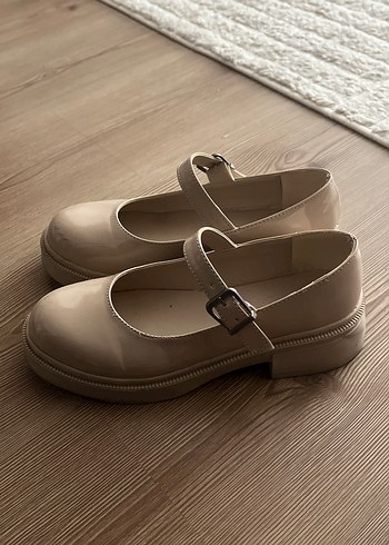 Bej Platform Topuklu Tokalı Kadın Babet - Görsel 3