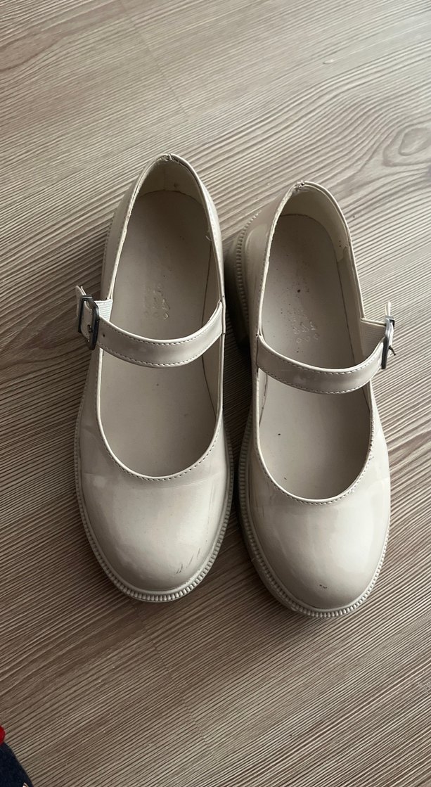 Bej Platform Topuklu Tokalı Kadın Babet - Görsel 2