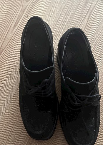 Siyah Süet Platform Topuklu Gotik Kadın Ayakkabı - Görsel 5