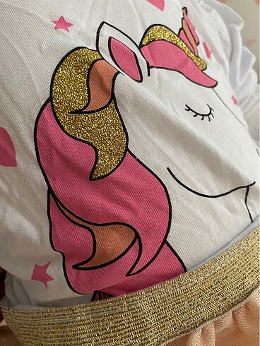4 Yaş Beden beyaz Renk Unicorn ???? elbise