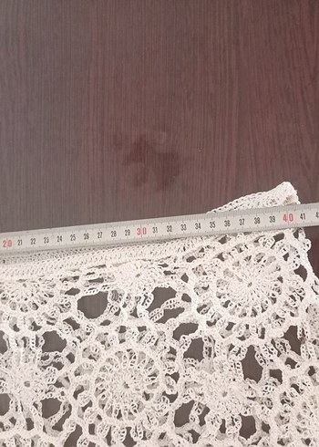 Beden beyaz Renk Dantel motifli püsküllü üst