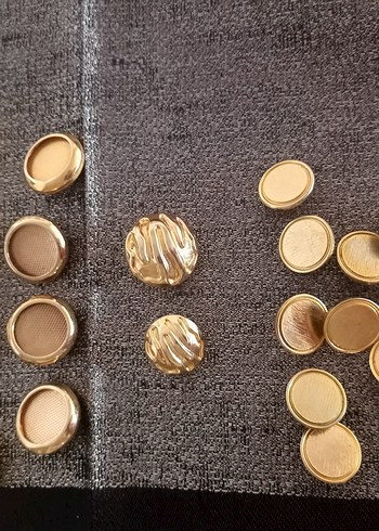 Altın Renkli Kadın Düğmeleri - Vintage - Görsel 2