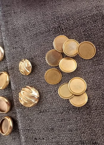 Altın Renkli Kadın Düğmeleri - Vintage - Görsel 5