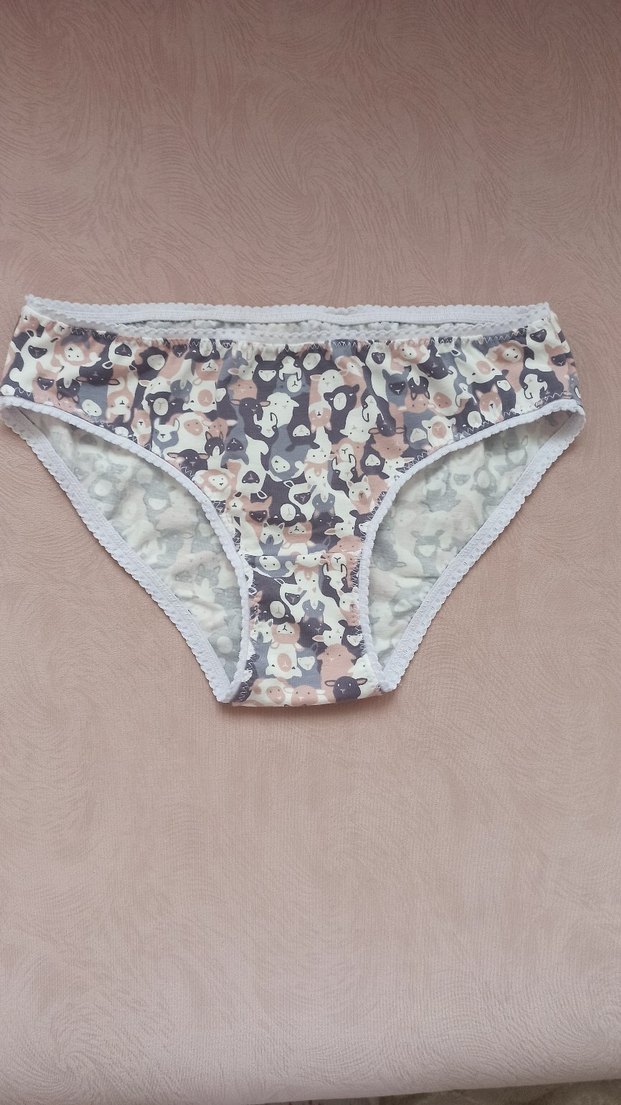 Bej ve Gri Desenli Kadın Külot Seti - Görsel 2